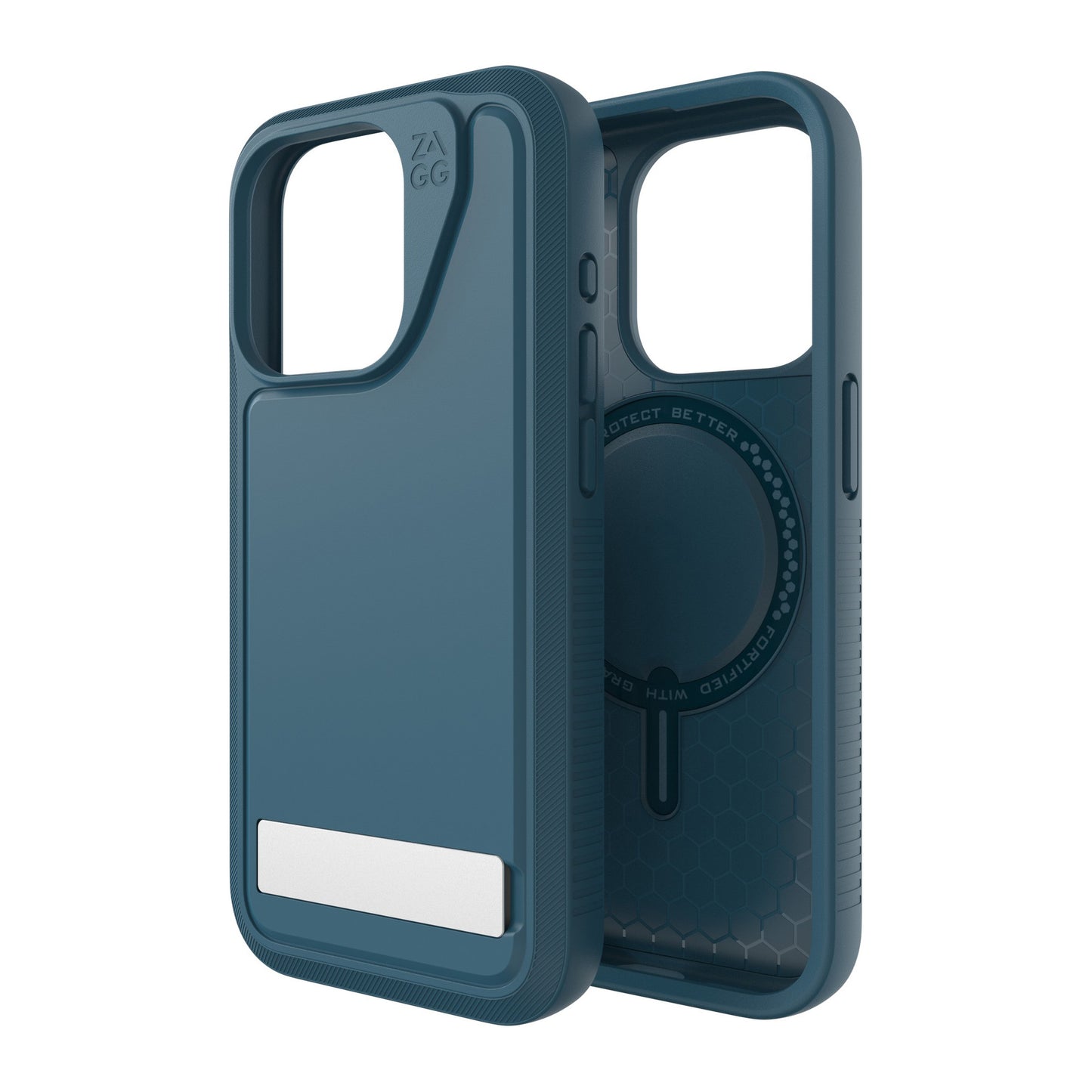 iPhone 15 Pro ZAGG/GEAR4 Graphene Everest Snap Kickstand Case - Marine - 15-11726