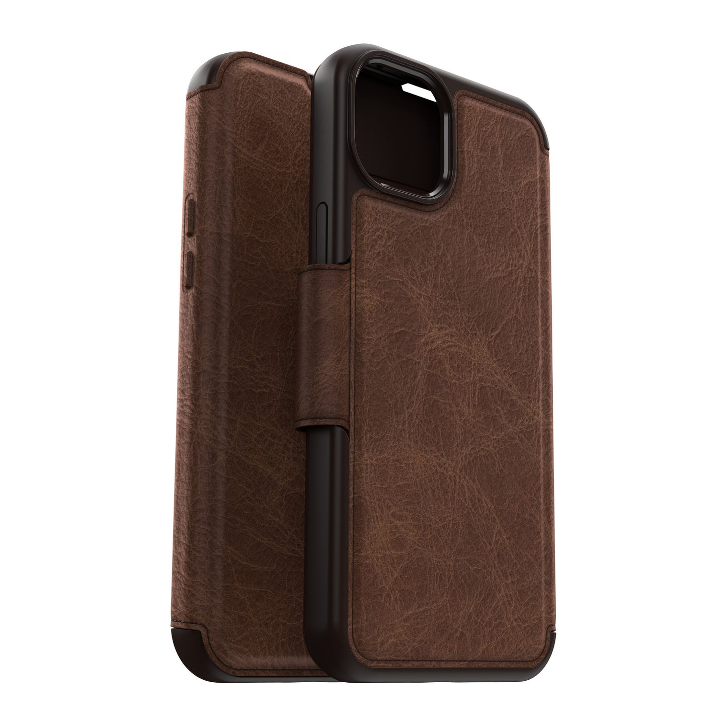 iPhone 15 Plus Otterbox Strada Leather Folio Case - Brown (Espresso) - 15-11749
