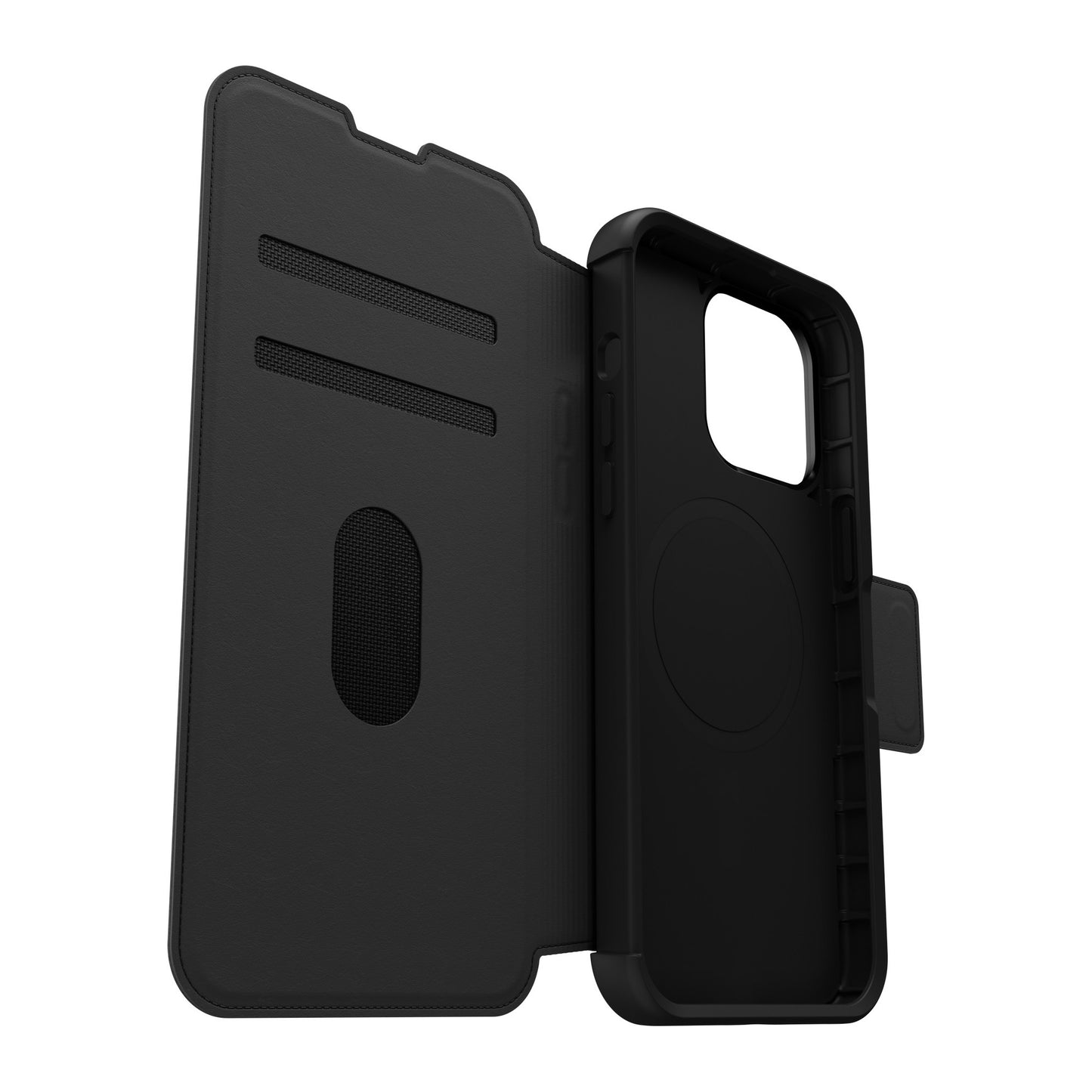 iPhone 15 Pro Max Otterbox Strada Leather Folio Case - Black (Shadow) - 15-11766