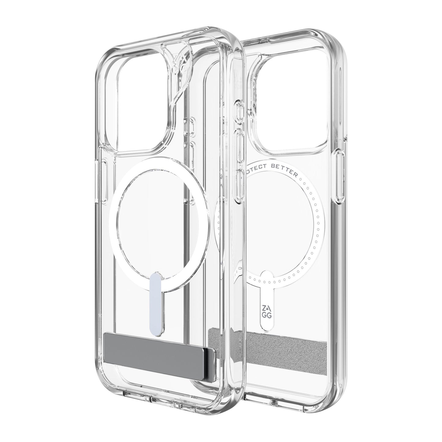 iPhone 15 Pro ZAGG/GEAR4 Graphene Crystal Palace Snap Kickstand Case - Clear - 15-11780