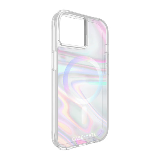 iPhone 15/14/13 Case-Mate Soap Bubble MagSafe Case - Iridescent - 15-11783