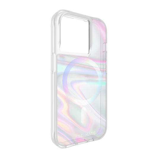 iPhone 15 Pro Case-Mate Soap Bubble MagSafe Case - Iridescent - 15-11785