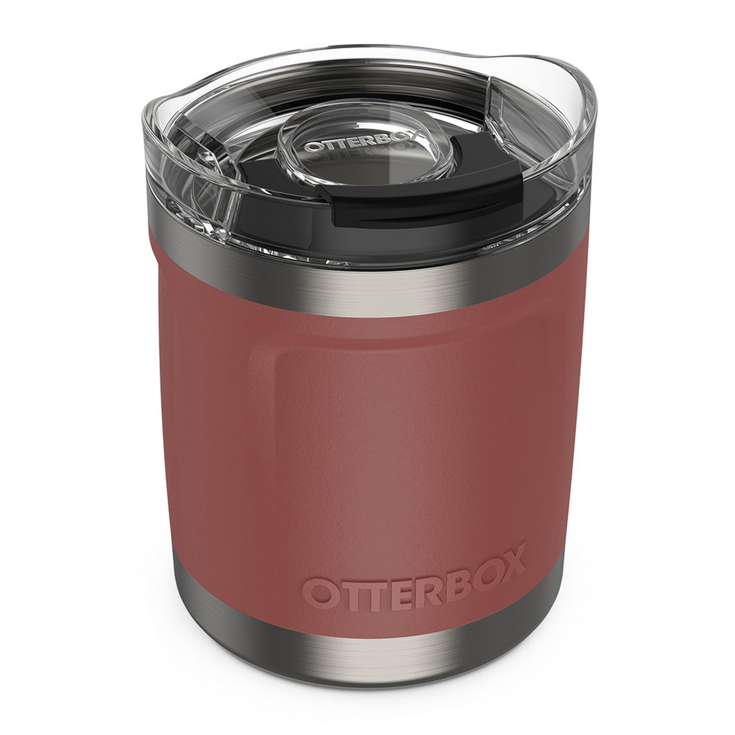 Otterbox 10oz Elevation Tumbler w/Closed Lid - Red/Silver (Baked Mud) - 15-11824