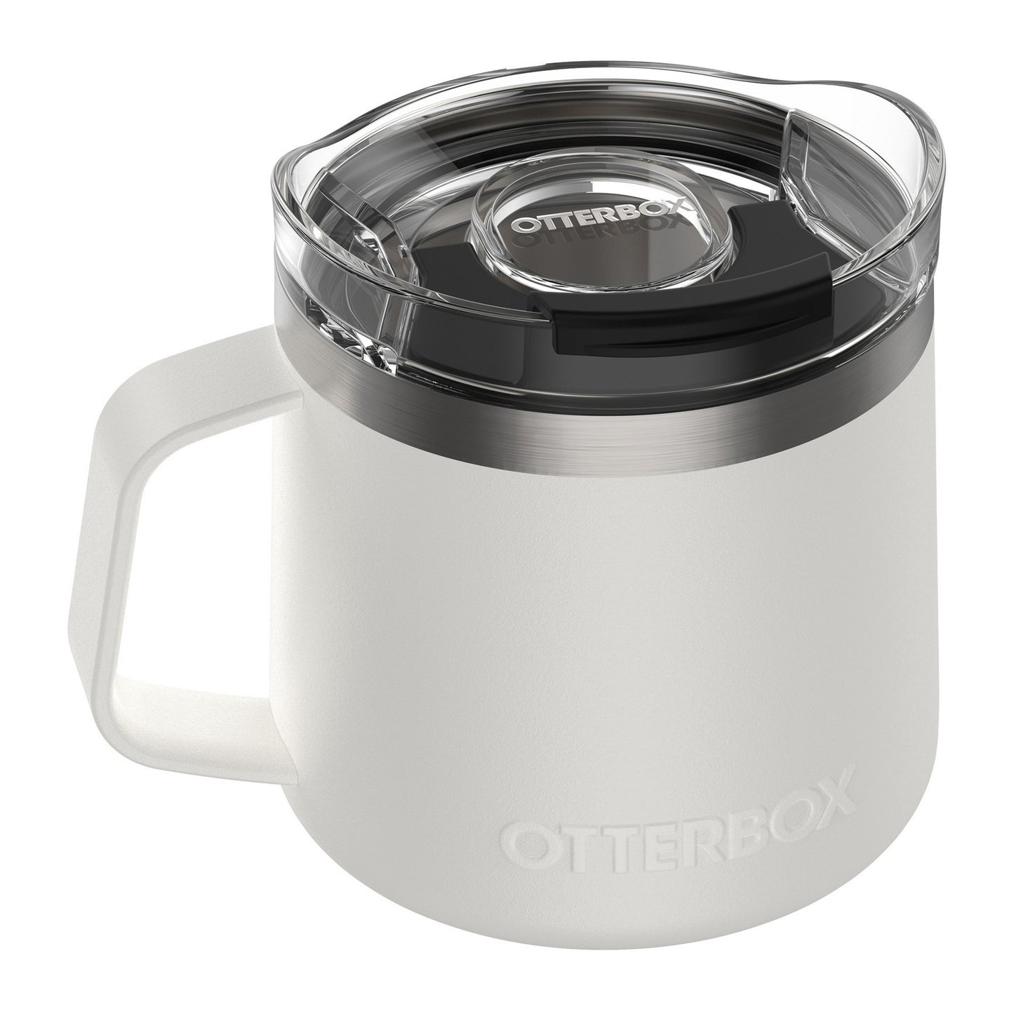 Otterbox 14oz Elevation Tumbler w/Closed Lid - White/Silver (Ice Cap) - 15-11827