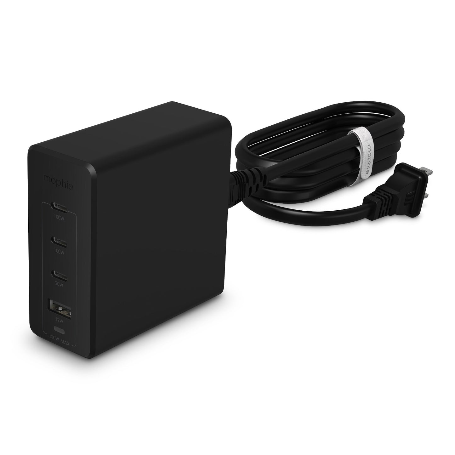 Mophie 120W 4-port USB-C/USB-A Speedport GaN Wall Charger - Black - 15-11927