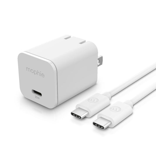Mophie 30W USB-C Speedport GaN Wall Charger w/Cable - White - 15-11948