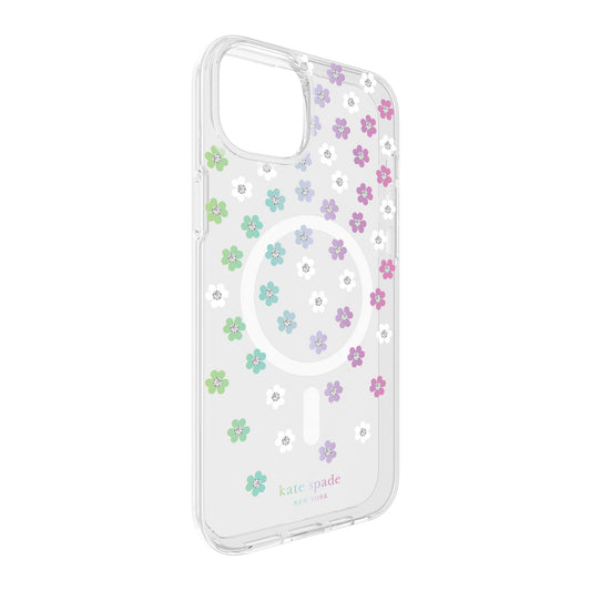 iPhone 15 Plus/14 Plus Kate Spade Protective Hardshell MagSafe Case - Scattered Flowers - 15-12015