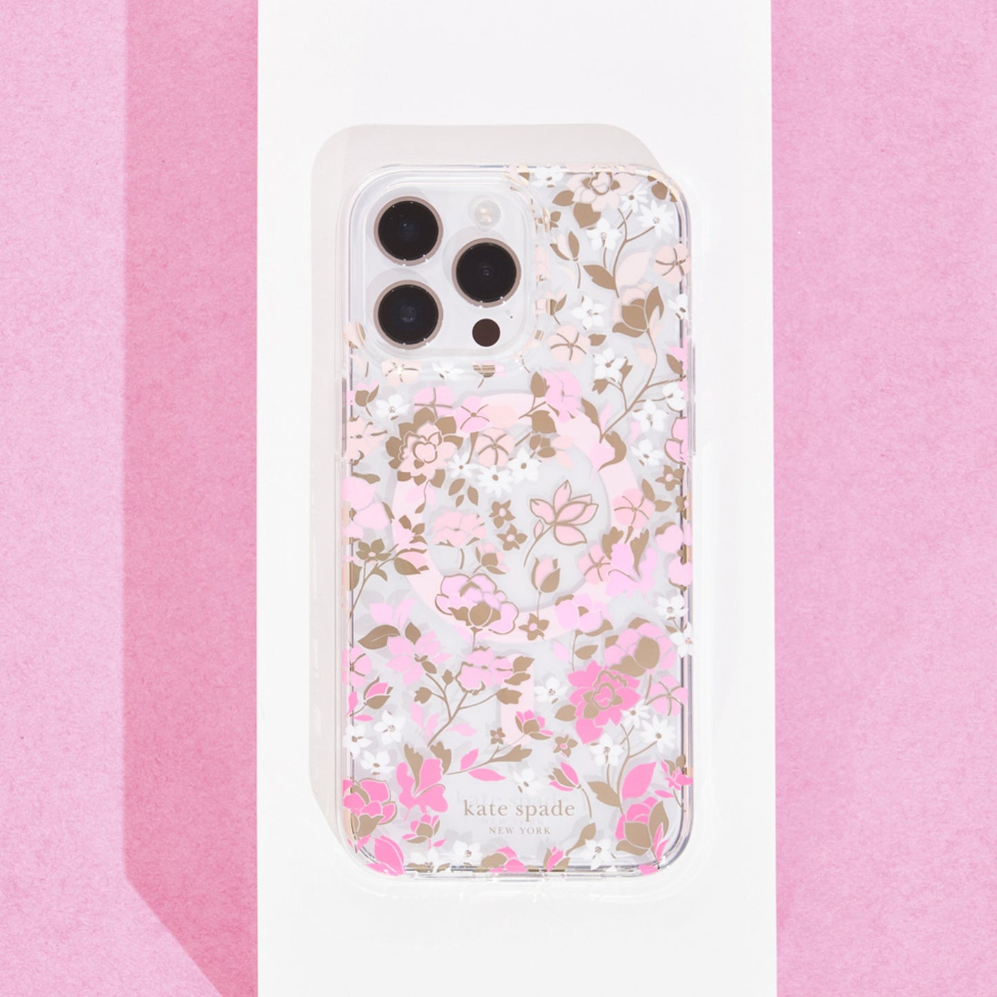 iPhone 15 Pro Kate Spade Protective Hardshell MagSafe Case - Flowerbed - 15-12020