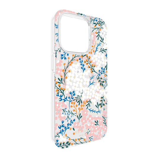 iPhone 15 Pro Kate Spade Protective Hardshell MagSafe Case - Rose/Green (Multi Floral) - 15-12024