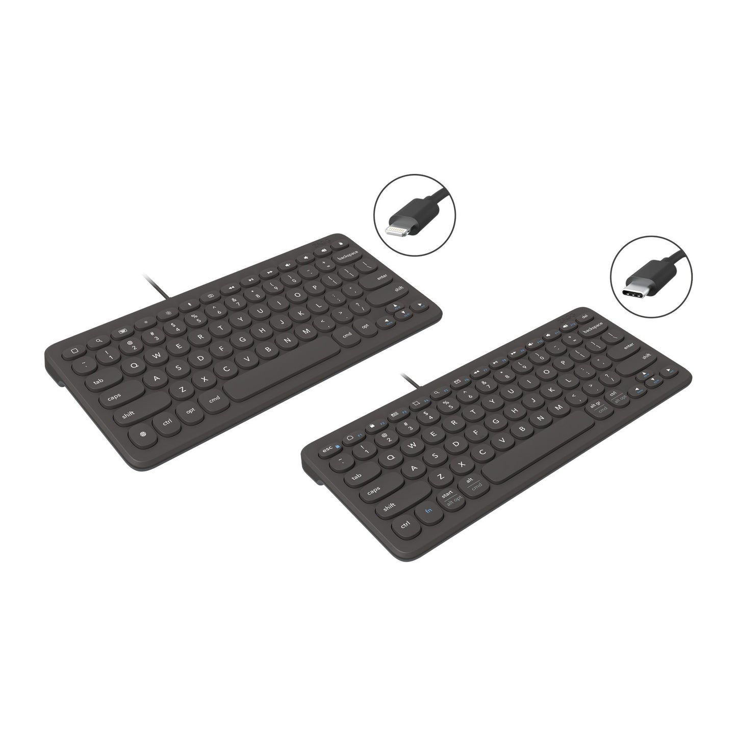 ZAGG Lightning Wired Keyboard 12inch - Black - 15-12082