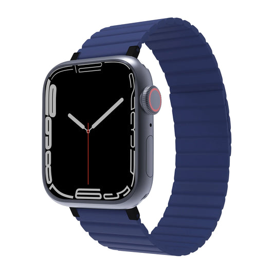 Apple Watch 42/44/45mm JCPal Silicone Magnetic Watch Band - Navy Blue - 15-12091