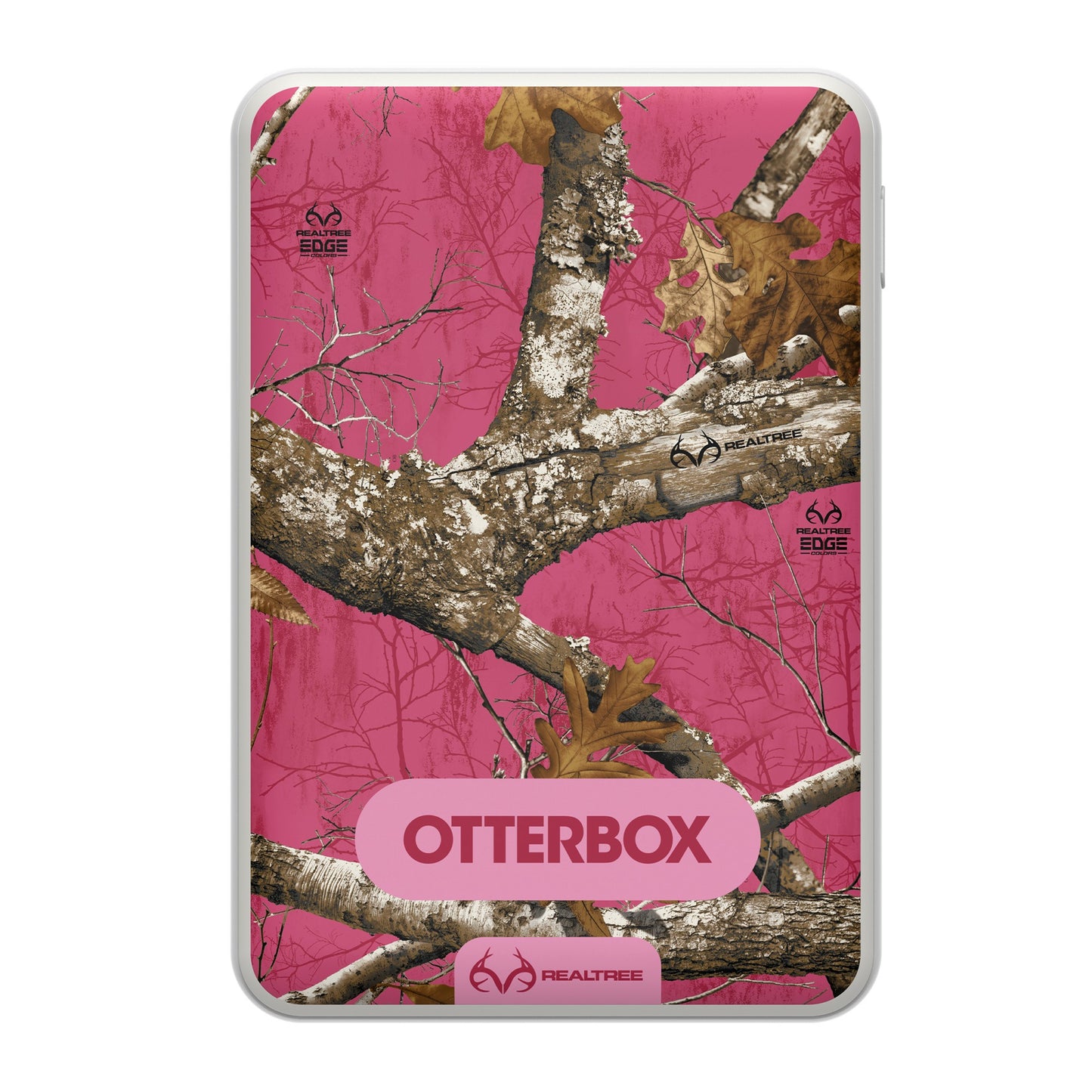 Otterbox 5,000 mAh 3-in-1 Portable Power Bank Mobile Charging Kit - White (Realtree Flamingo) - 15-12099