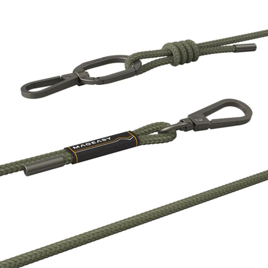 Universal MAGEASY 6mm Adjustable Strap Phone Lanyard - Army Green - 15-12103