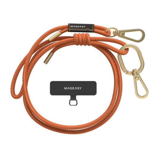 Universal MAGEASY 6mm Adjustable Strap Phone Lanyard - Orange - 15-12104