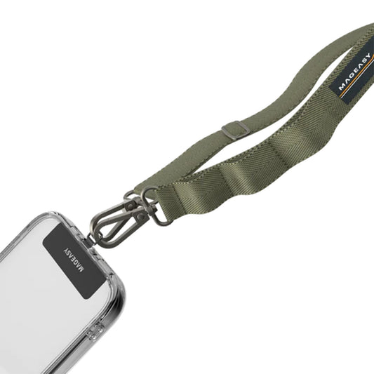 Universal MAGEASY 20mm Adjustable Strap Phone Lanyard - Army Green - 15-12108