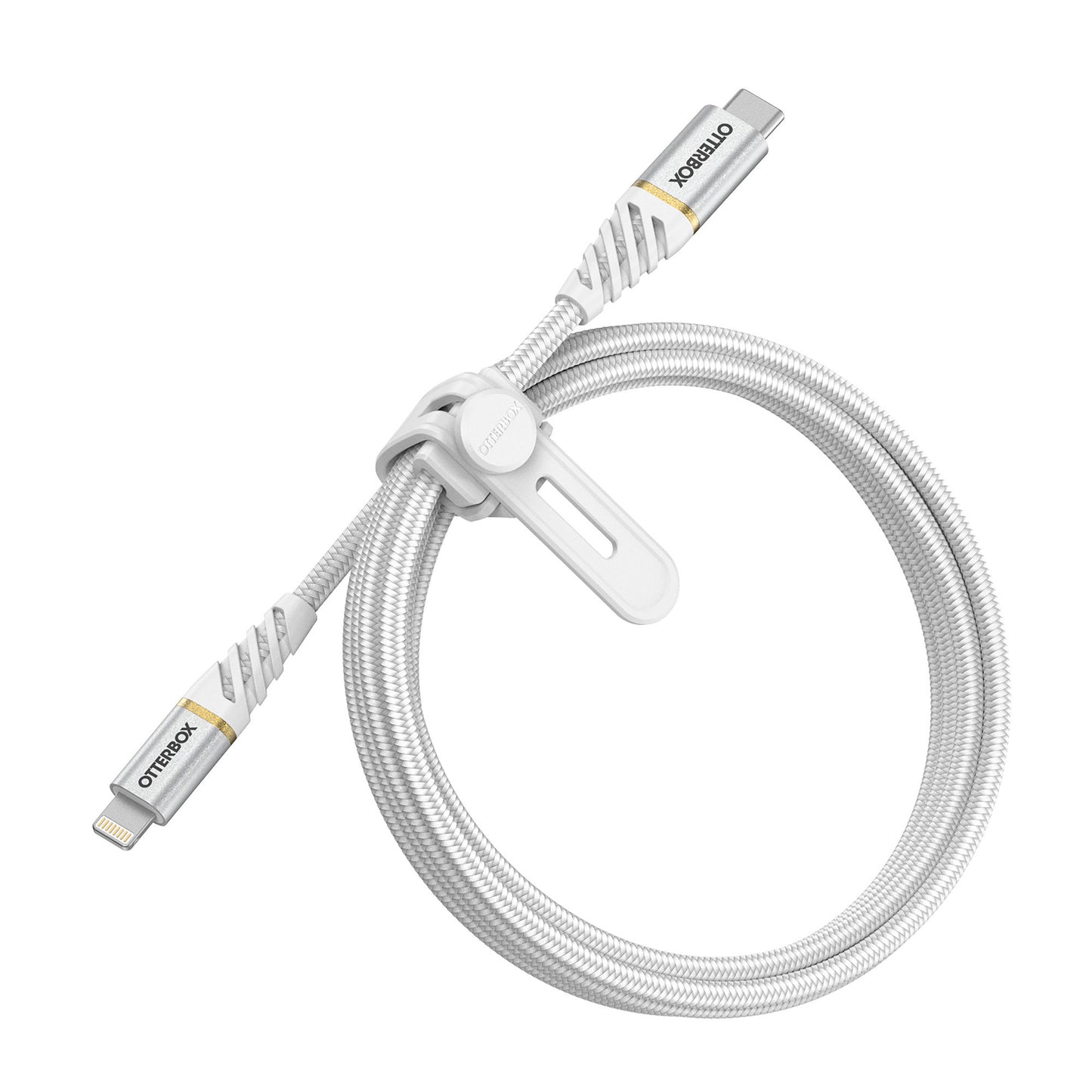 OtterBox (100cm) USB-C to Lightning Braided Charge and Sync Cable - White - 15-12154