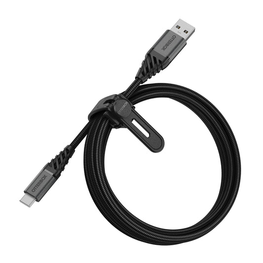 OtterBox (200cm) USB-A to USB-C Braided Charge and Sync Cable - Black - 15-12206