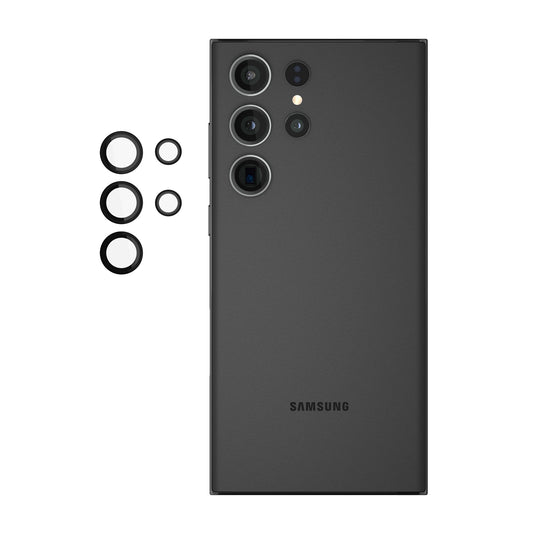 Samsung Galaxy S23 Ultra 5G Case-Mate Aluminum Ring Glass Lens Protector - Black - 15-12296