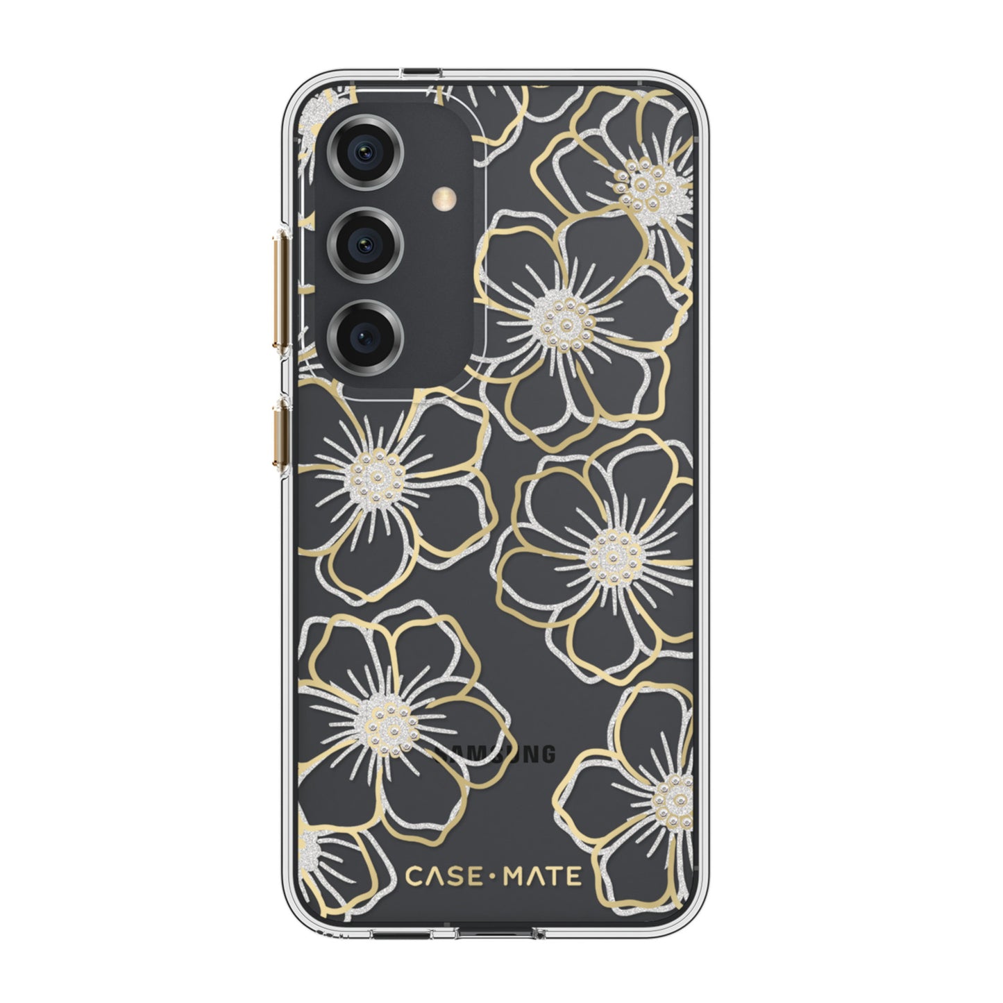 Samsung Galaxy S24 5G Case-Mate Floral Gems Case - Gold - 15-12333