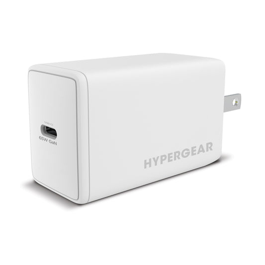 HyperGear SpeedBoost GaN 65W USB-C PD Wall Charger with PPS - White - 15-12340