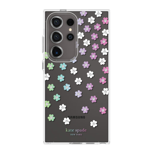 Samsung Galaxy S24 Ultra 5G Kate Spade Protective Hardshell Case - Scattered Flowers - 15-12351