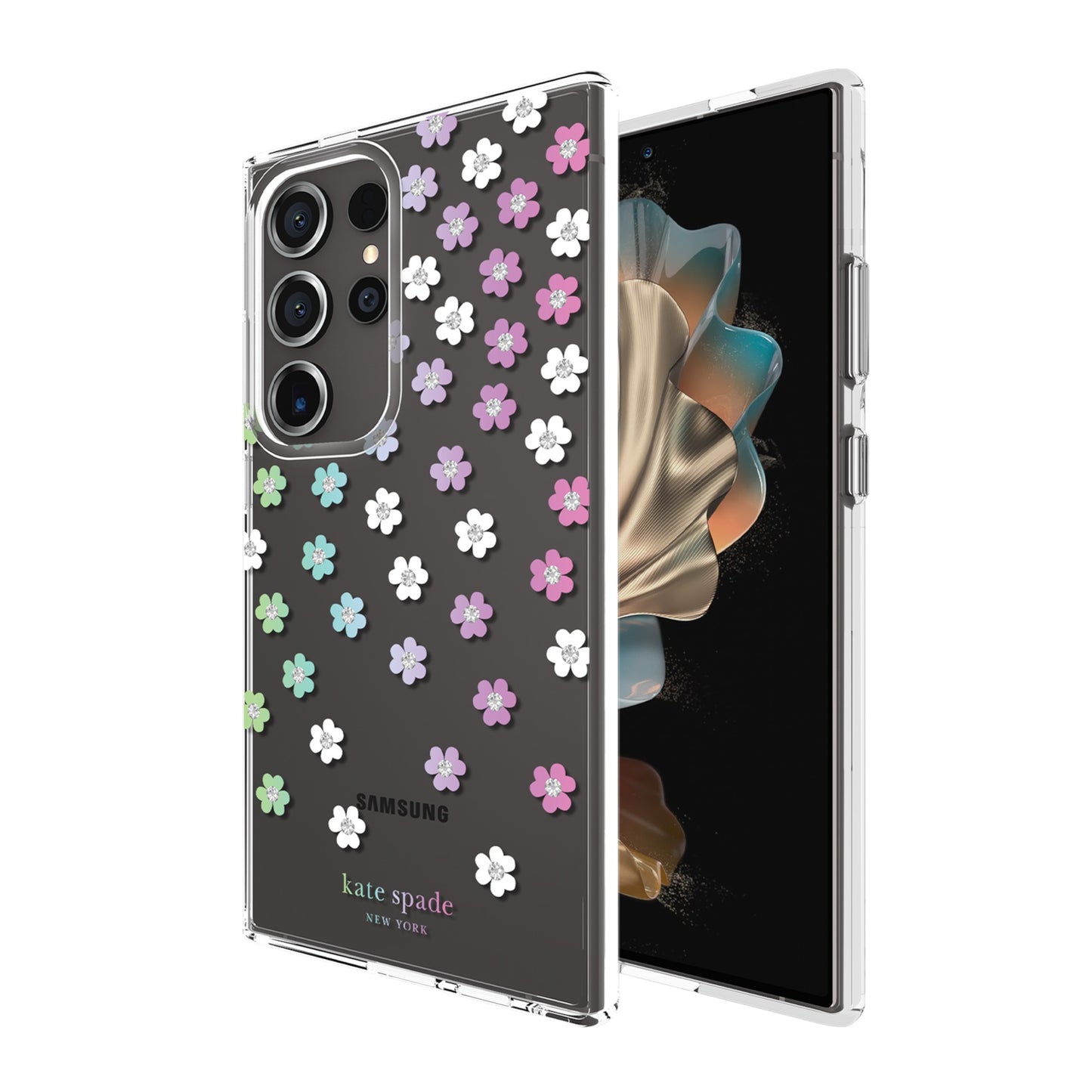 Samsung Galaxy S24 Ultra 5G Kate Spade Protective Hardshell Case - Scattered Flowers - 15-12351