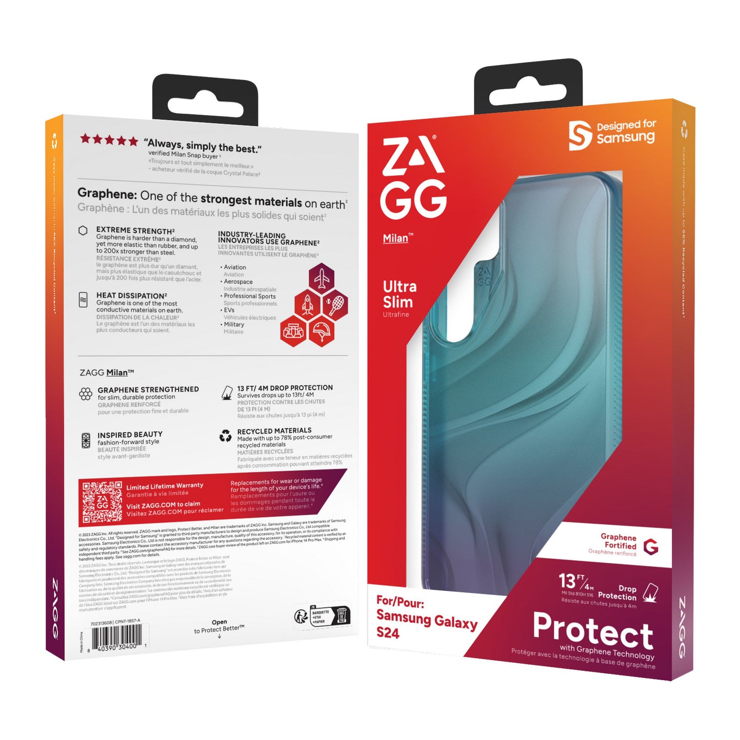 Samsung Galaxy S24 5G ZAGG (GEAR4) Milan Case - Deep Aurora - 15-12371