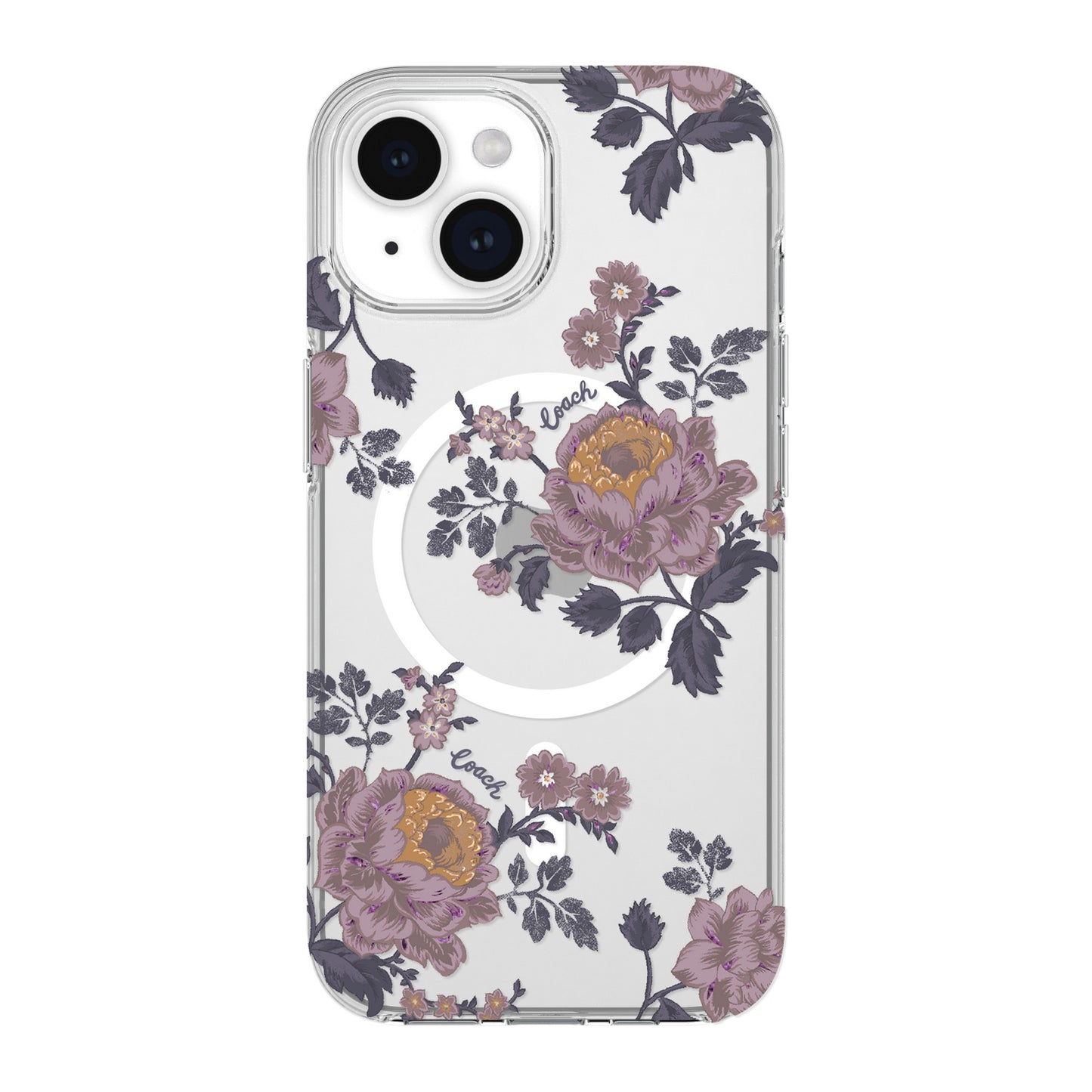 iPhone 15/14/13 Coach Protective Case w/Magsafe - Moody Floral - 15-12441
