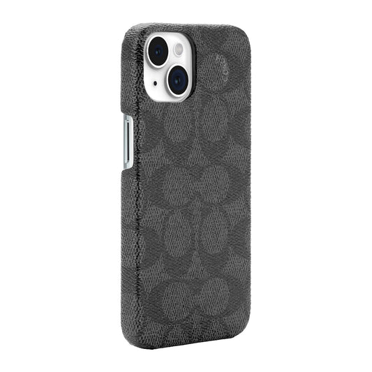 iPhone 15/14/13 Coach Slim Wrap Signature C Case - Charcoal - 15-12444