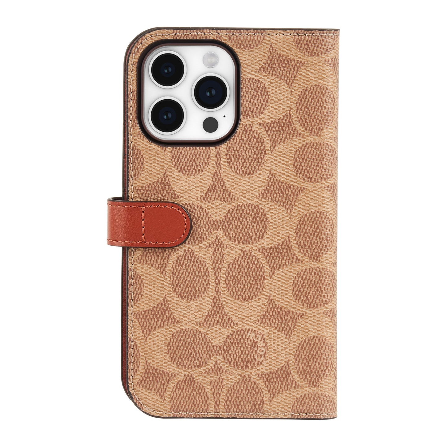 iPhone 15 Pro Max Coach Folio Signature C Case - Tan - 15-12460