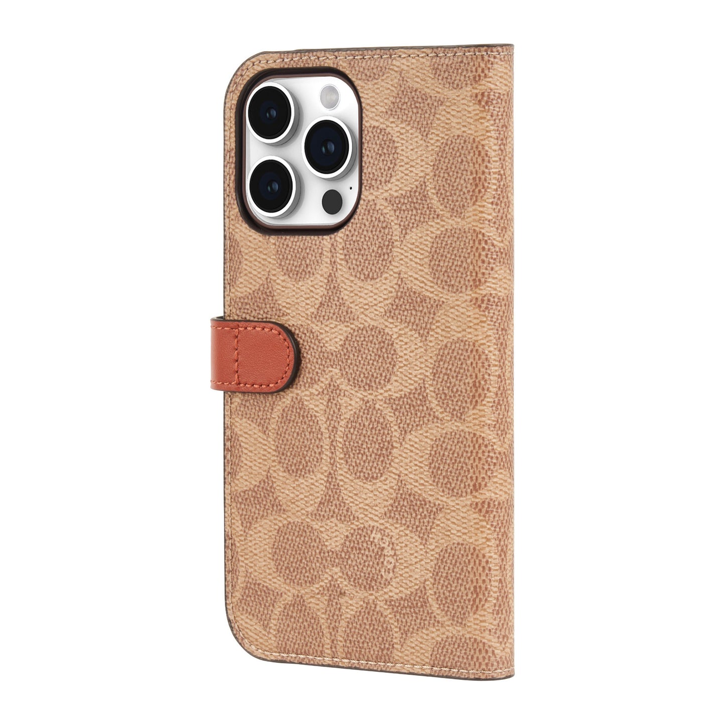 iPhone 15 Pro Max Coach Folio Signature C Case - Tan - 15-12460