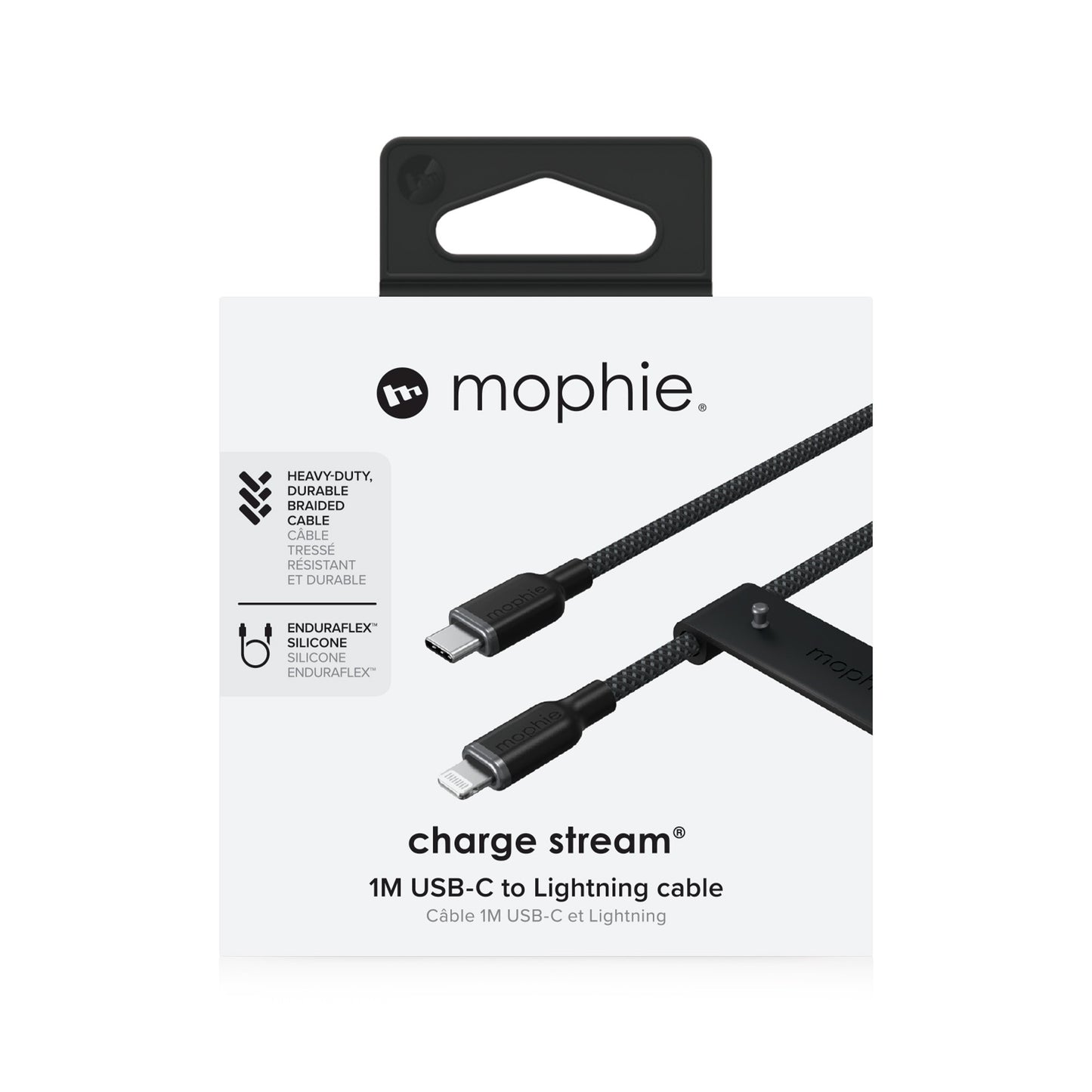 Mophie 100cm USB-C to Lightning Charge and Sync Cable - Black - 15-12591