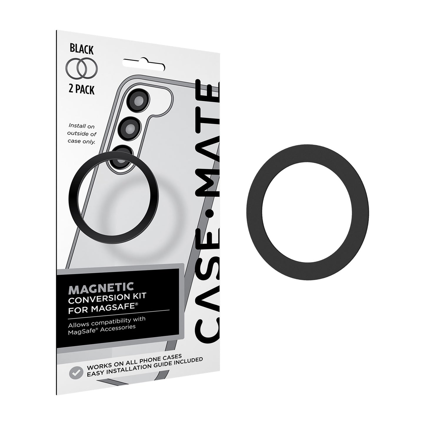 Case-Mate MagSafe Conversion Ring Kit 2 Pack - Black - 15-12649