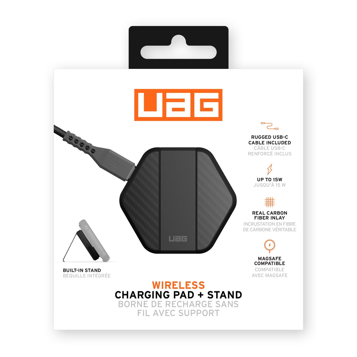 UAG 15W MagSafe Wireless Charging Pad w/Kickstand - Black - 15-12680
