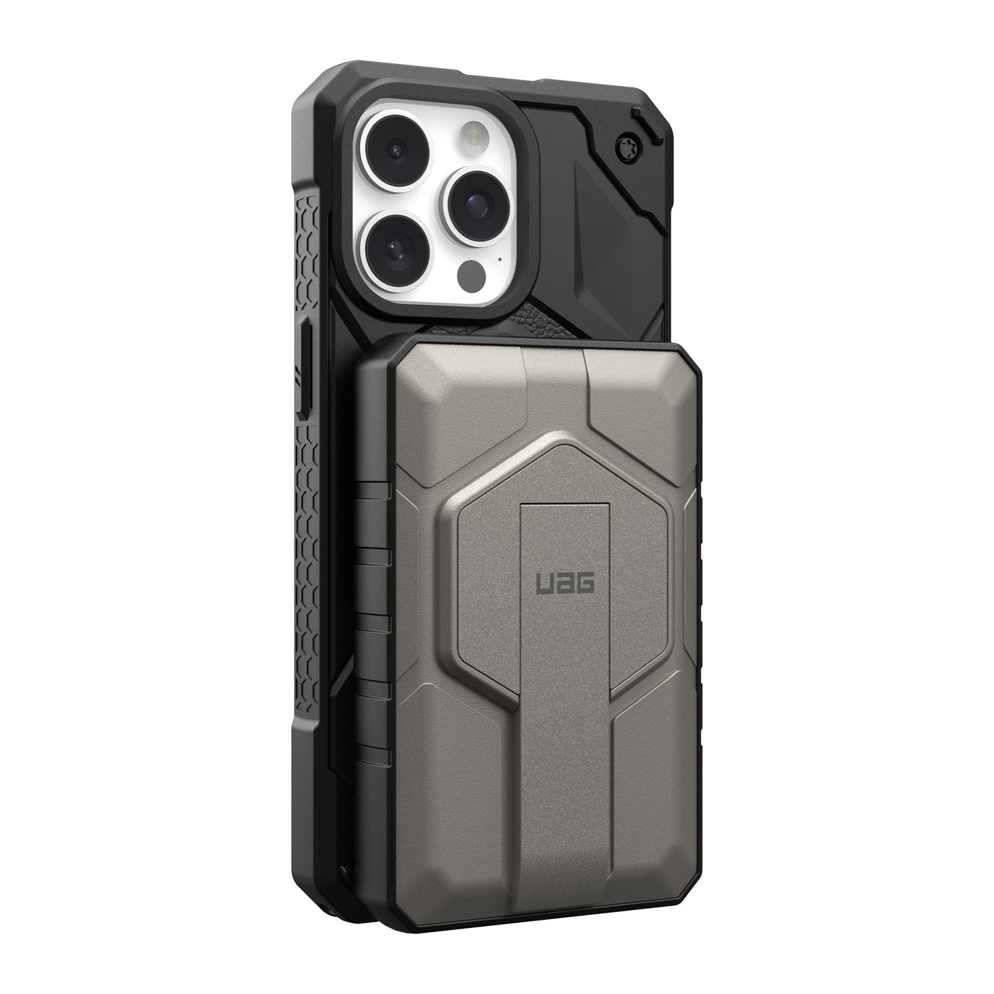 UAG 10,000 mAh Rugged Wireless Power Bank + Stand - Black - 15-12681