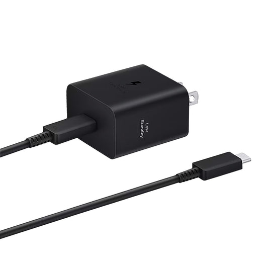 Samsung OEM 45W USB-C PD Wall Charger w/ USB-C to USB-C Cable - Black - 15-12688