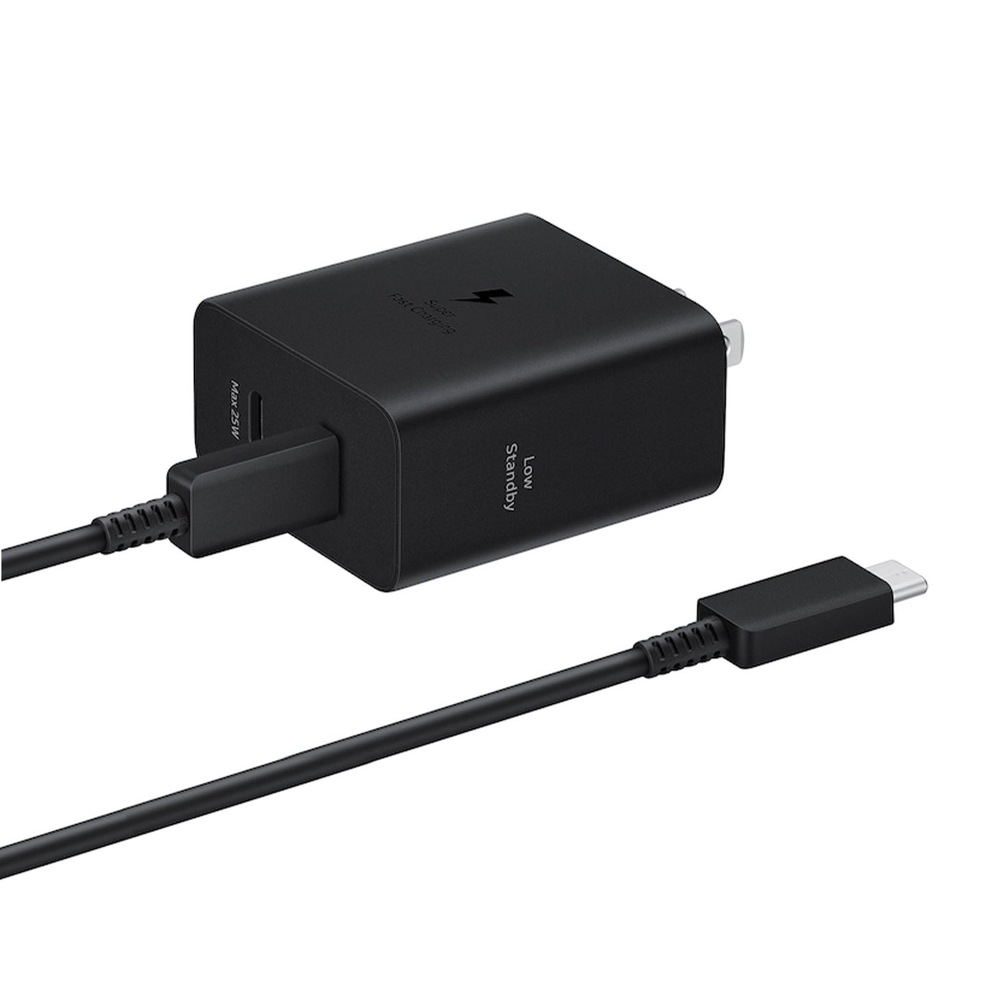 Samsung OEM 50W Duo USB-C PD Wall Charger w/ USB-C to USB-C Cable - Black - 15-12689