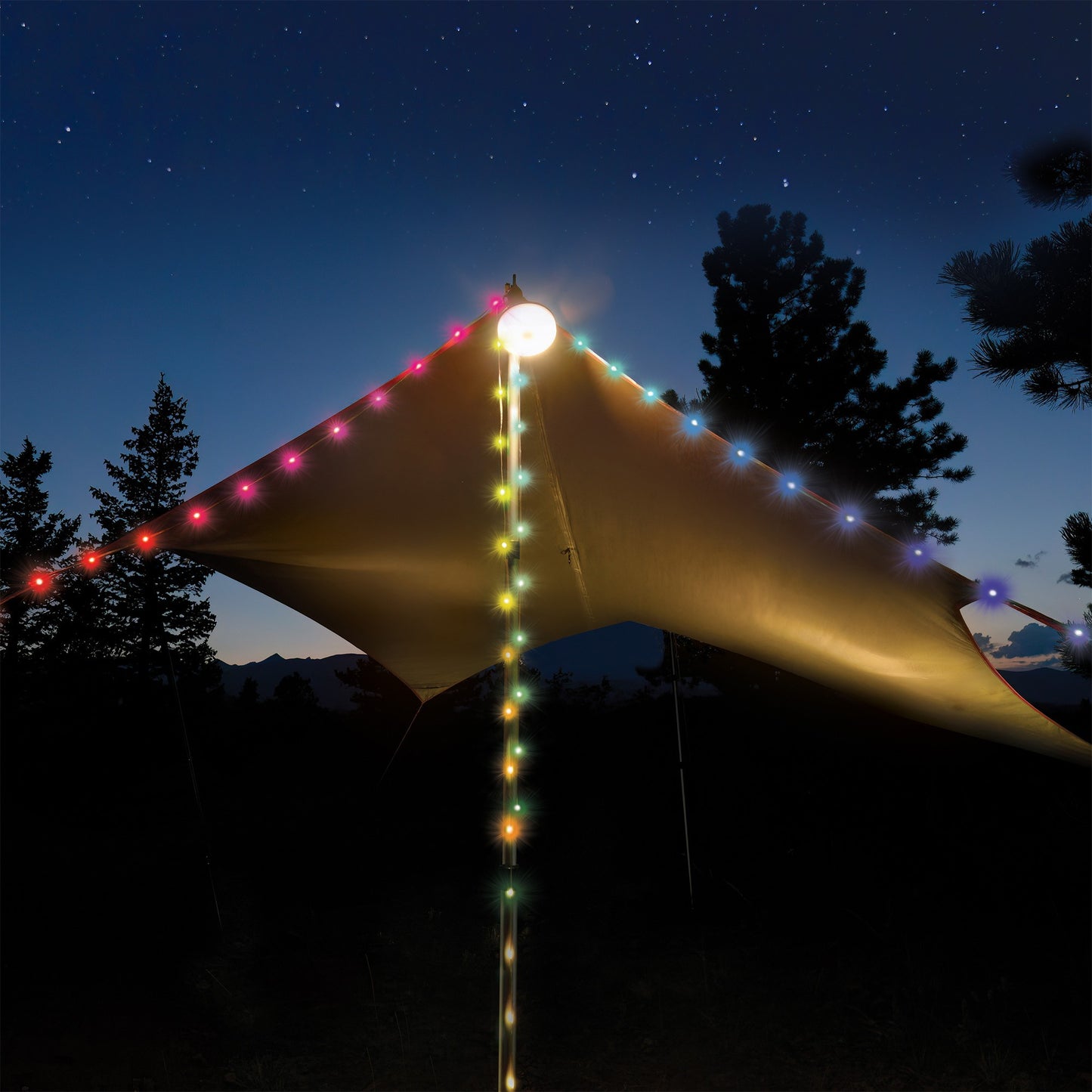 Nite Ize Radiant StarLit Rechargeable Lantern + String Light - Disc-O Select - 15-12722