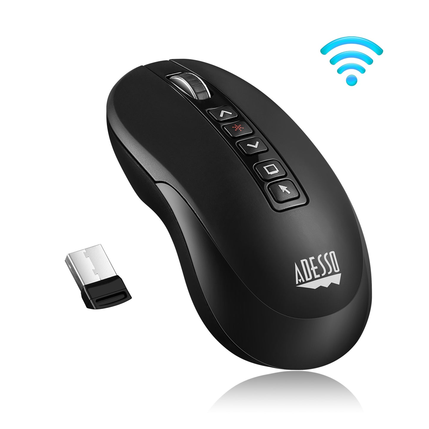 Adesso iMouse P40 2.4Ghz Wireless Presenter Mouse with Laser Pointer and Air Mouse - 15-12864