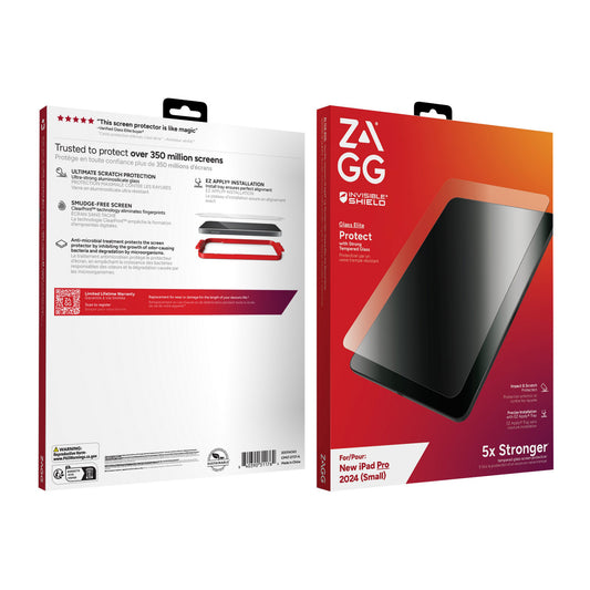 iPad Pro 11 2024 ZAGG InvisibleShield Glass Elite Screen Protector - 15-12874