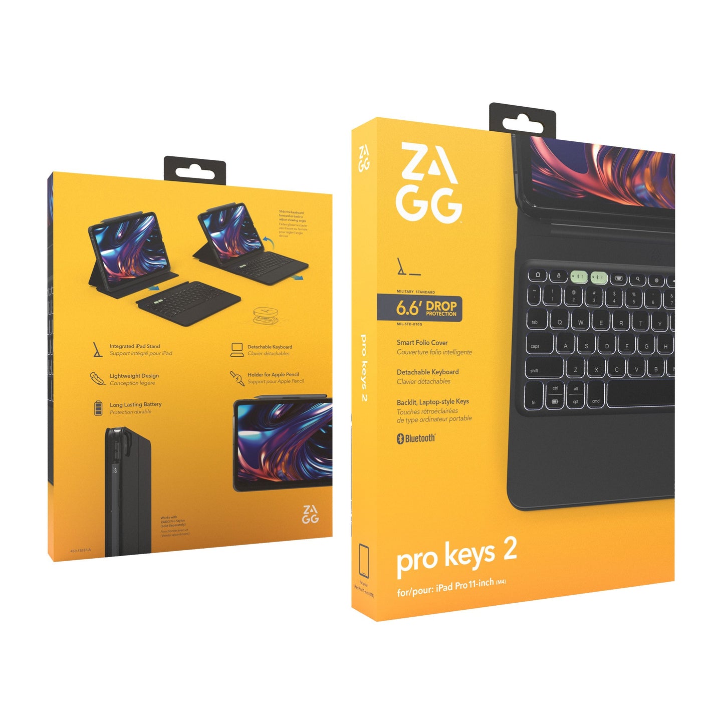 iPad Air 13 2024 ZAGG Pro Keys 2 Keyboard - Black - 15-12892