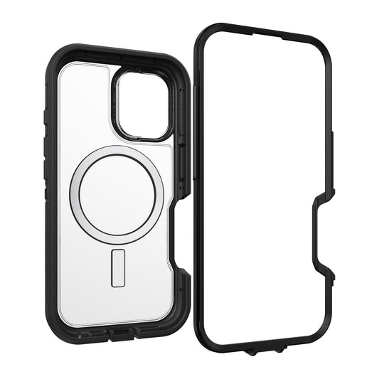 iPhone 16 Otterbox Defender XT Clear Pro w/ MagSafe Series Case - Clear/Black - Dark Side - 15-12970