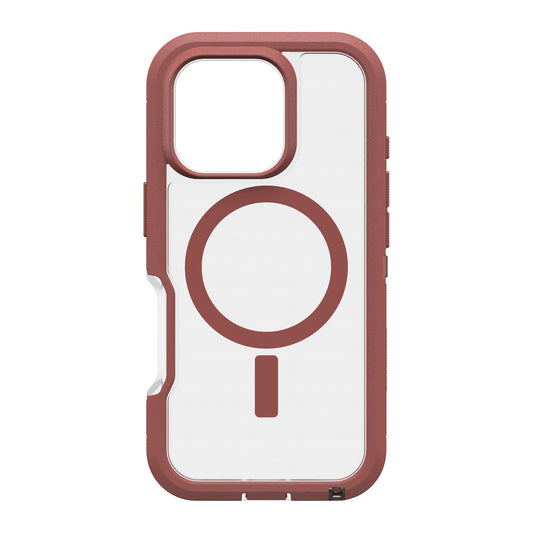 iPhone 16 Pro Otterbox Defender XT Clear Pro w/ MagSafe Series Case - Clear/Red - Dust Bowl - 15-12979