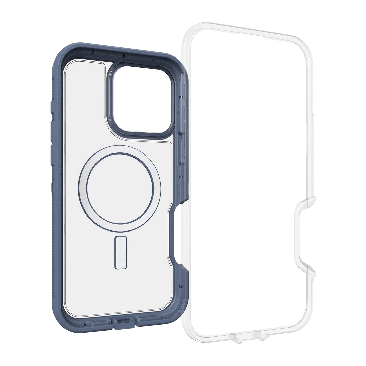 iPhone 16 Pro Max Otterbox Defender XT Clear Pro w/ MagSafe Case - Clear/Blue - Mountain Storm - 15-12990