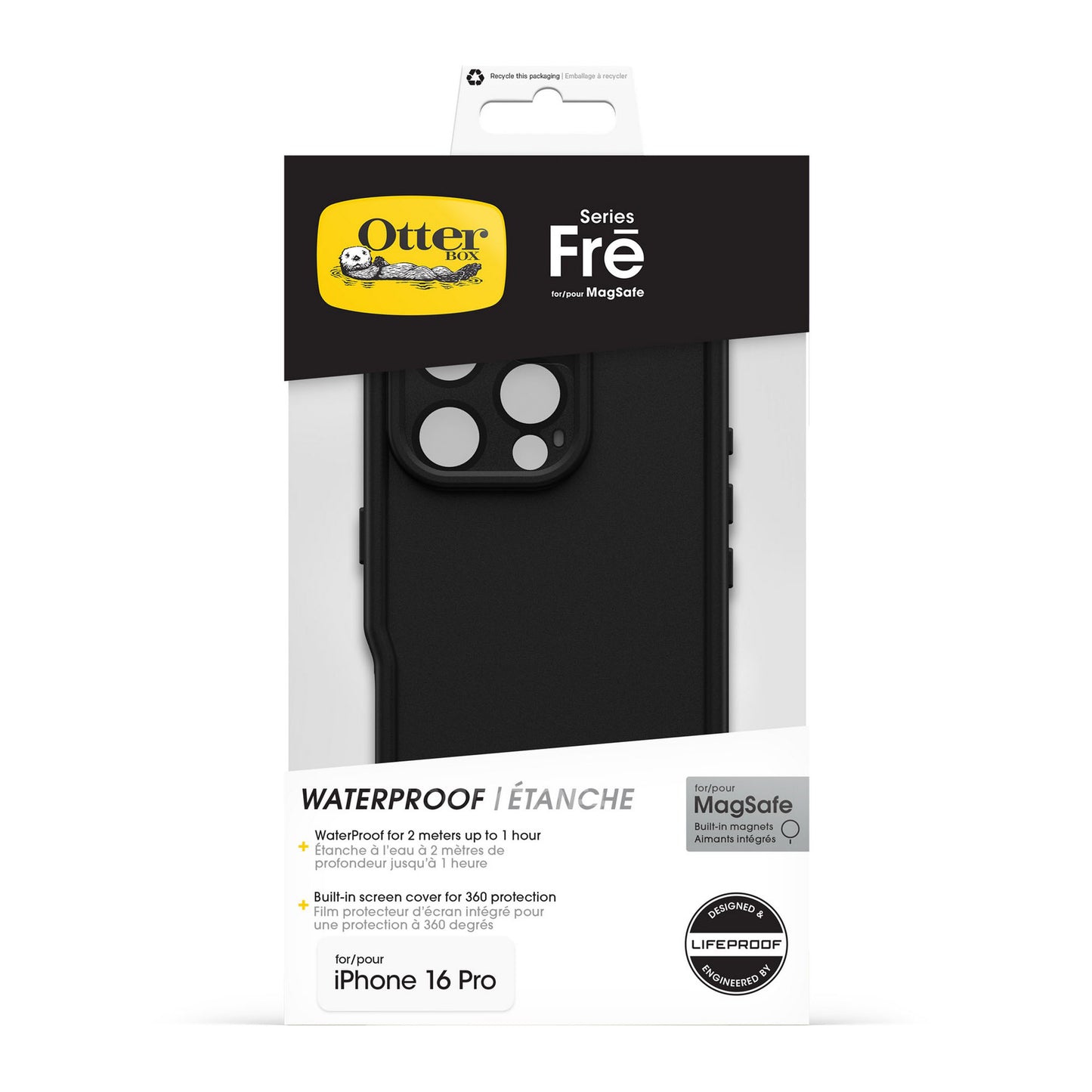 iPhone 16 Pro Otterbox Fre MagSafe Case - Black - 15-12999