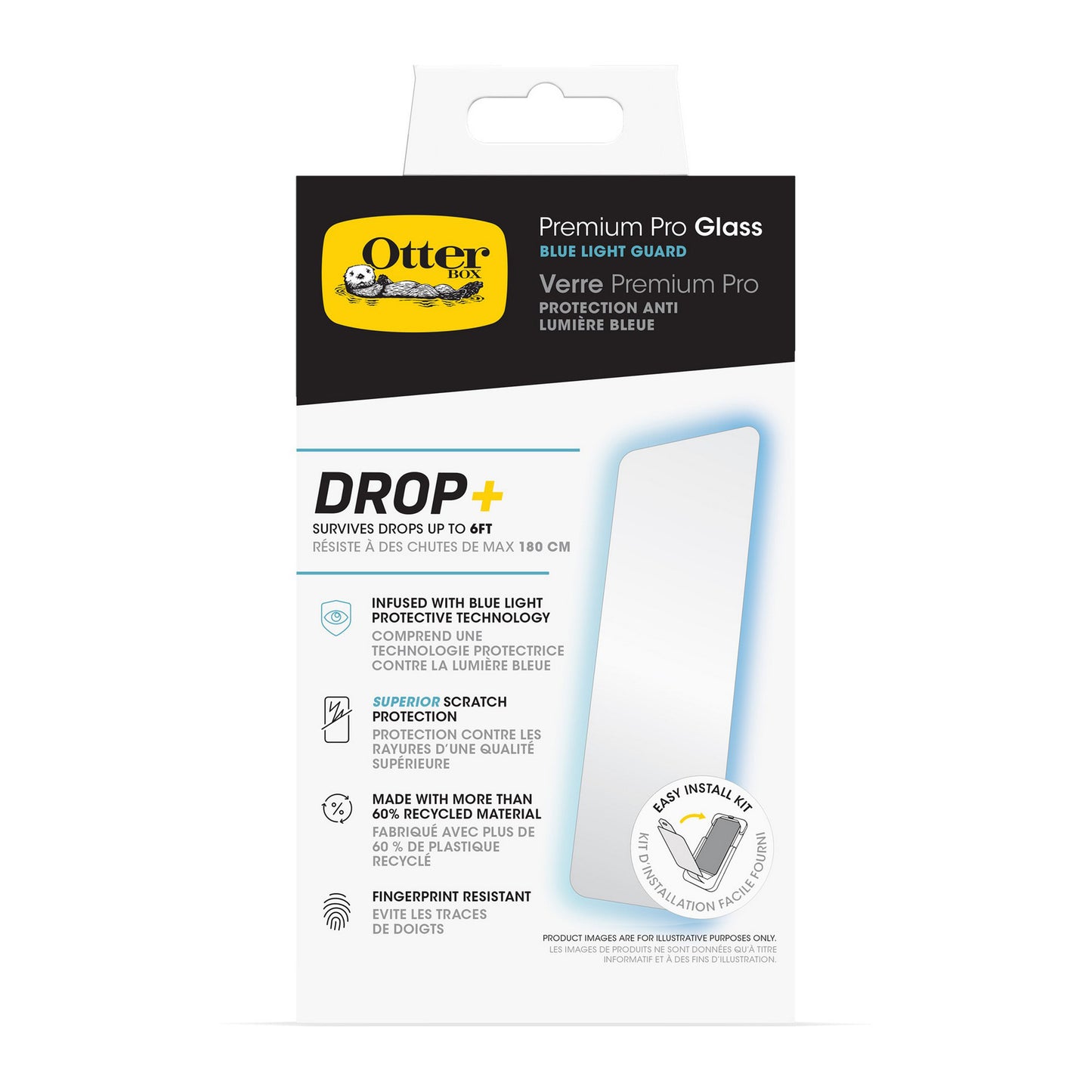 iPhone 16 Pro Otterbox Premium Pro Glass Blue Light Screen Protector - 15-13025