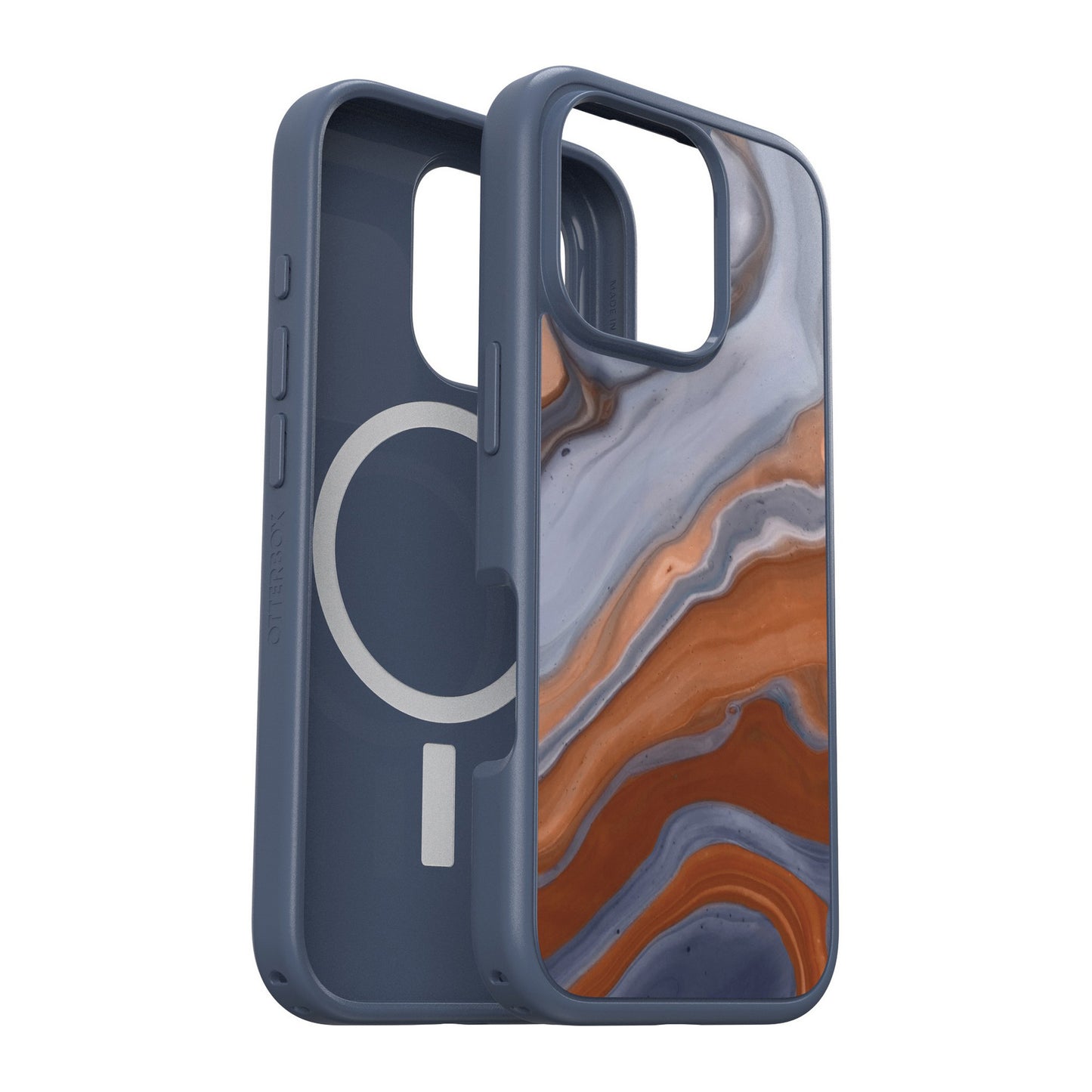 iPhone 16 Pro Otterbox Symmetry Graphics w/ MagSafe Series Case - Blue - High Desert Agate - 15-13080