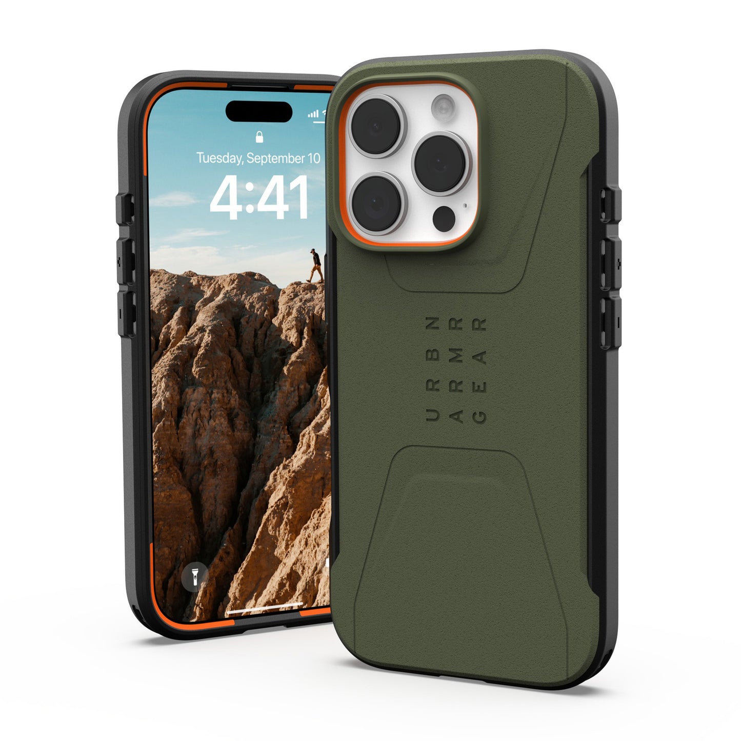 iPhone 16 Pro UAG Civilian MagSafe Case - Olive Drab - 15-13192