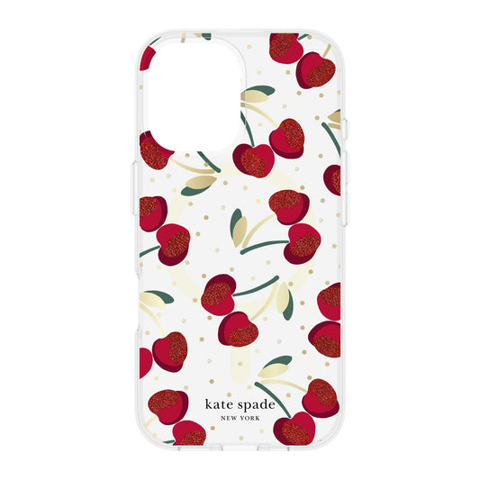 iPhone 16 Kate Spade Protective Prints MagSafe Case - Cherry Dot - 15-13245