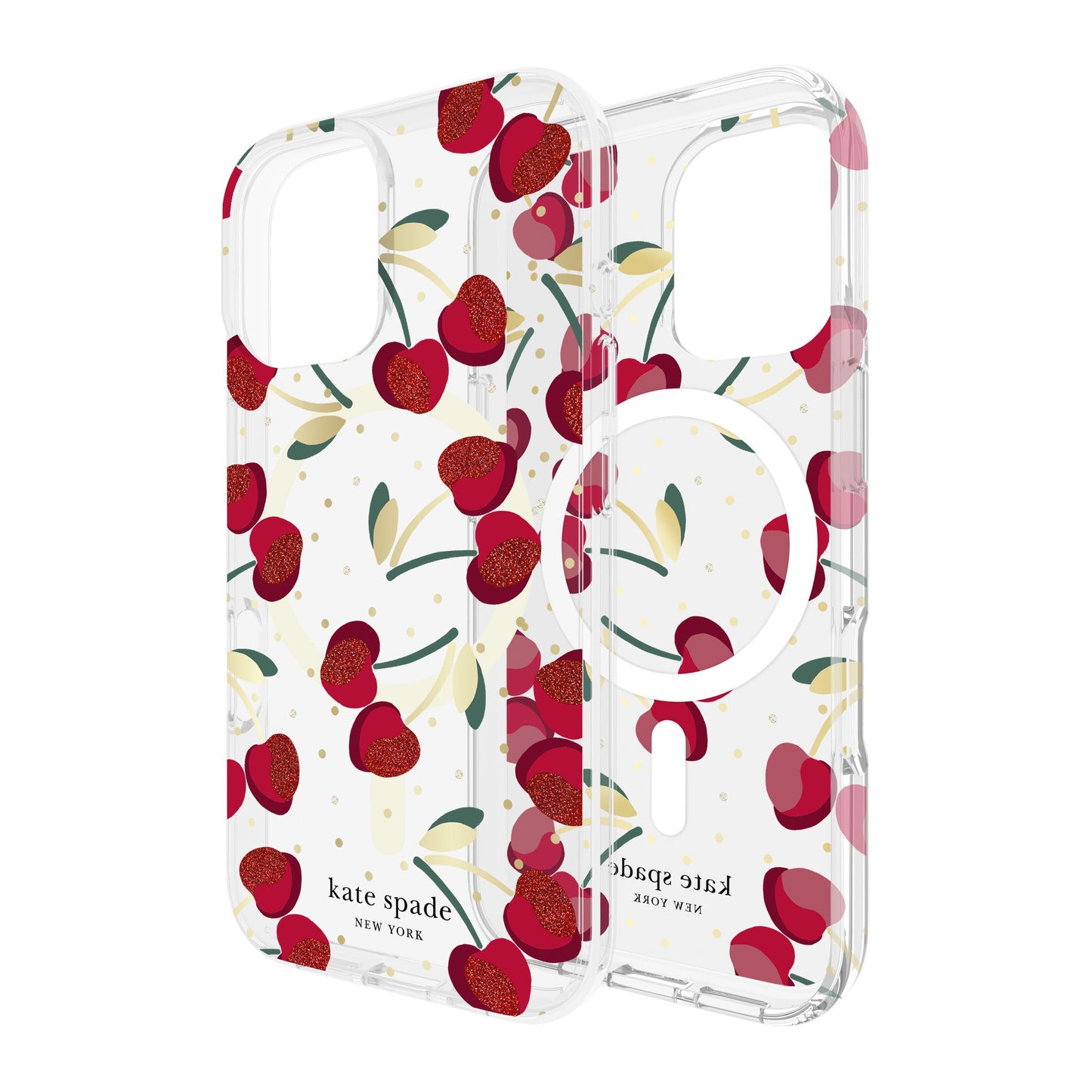 iPhone 16 Kate Spade Protective Prints MagSafe Case - Cherry Dot - 15-13245